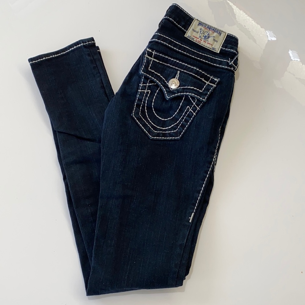 NWOT White stitch “skinny” true religion jeans - Picture 1 of 6